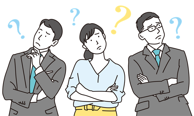 悩んでいるビジネスパーソン